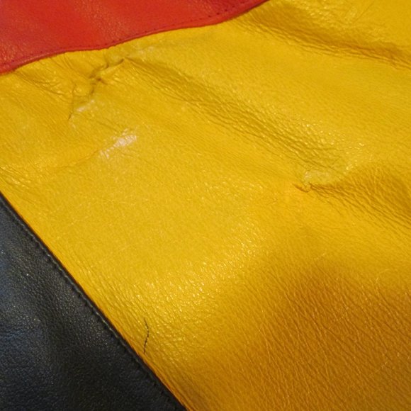 MICHAEL HOBAN GENUINE LEATHER RARE BOMBER BULL JACKET - Picture 10 of 16